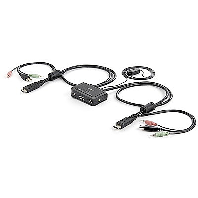 StarTech 2 Port USB DisplayPort Cable KVM - Audio and Remote Switch - SV211DPUA